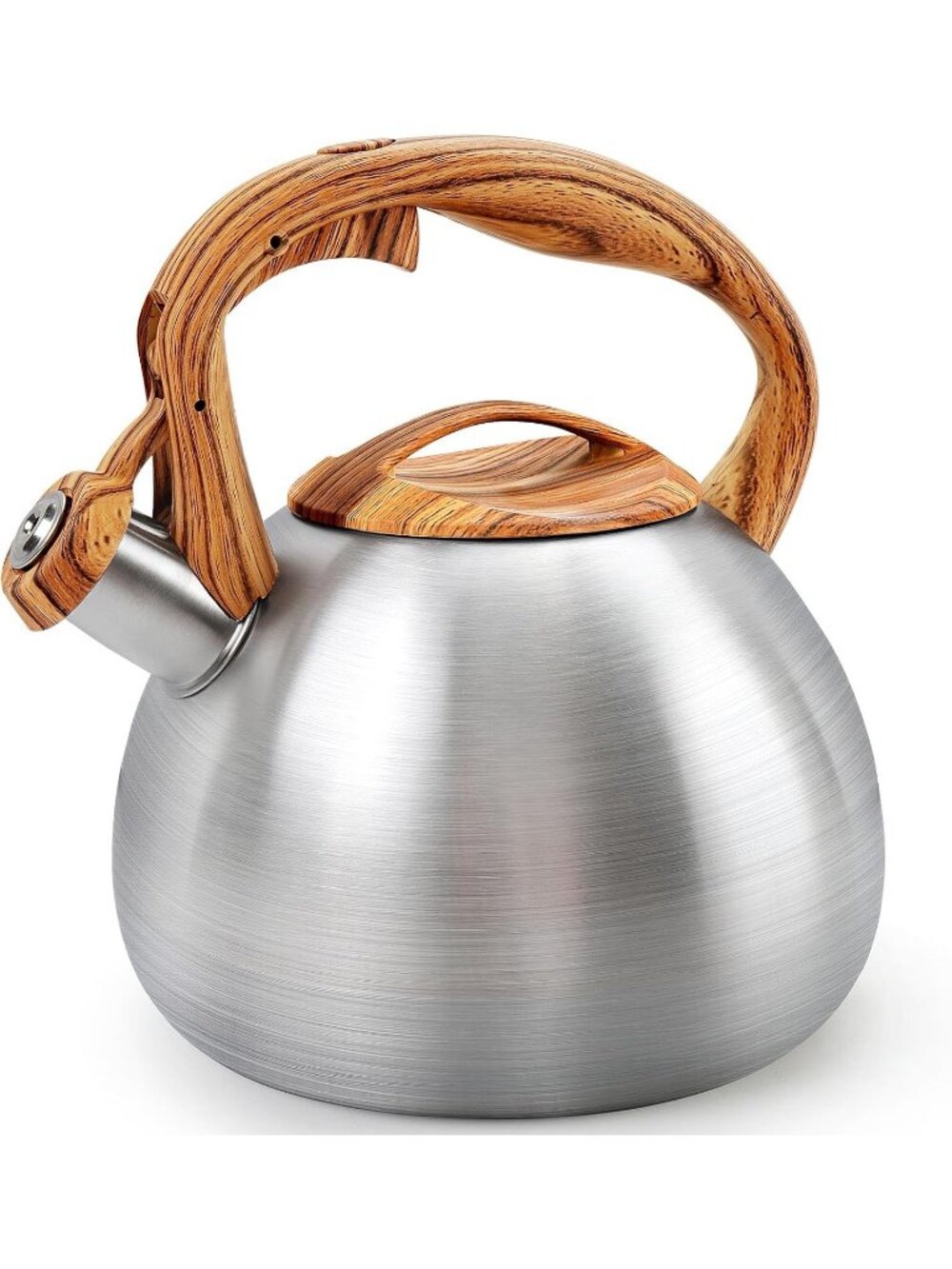 GGC 3.1QT Silver Stainless Steel Whistling Tea Kettles For Kitchen Stove Top
